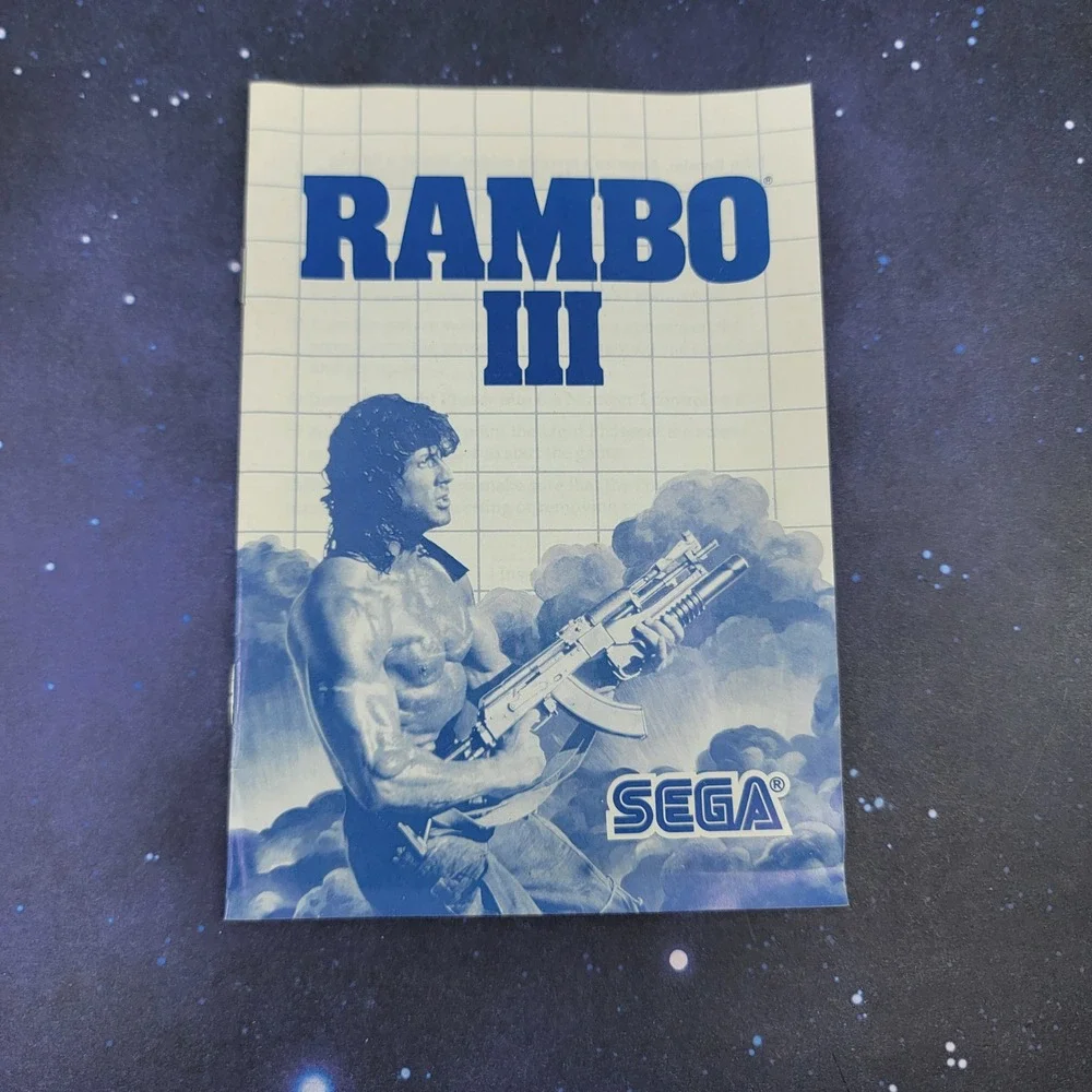 Rambo III Sega Master System CIB Light Phaser Shooting Game Tonka 7015